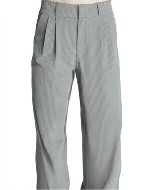 KYODAN New Grey Glacier Pinstripe Wide Leg Trousers Outdoor Collection Sz Medium